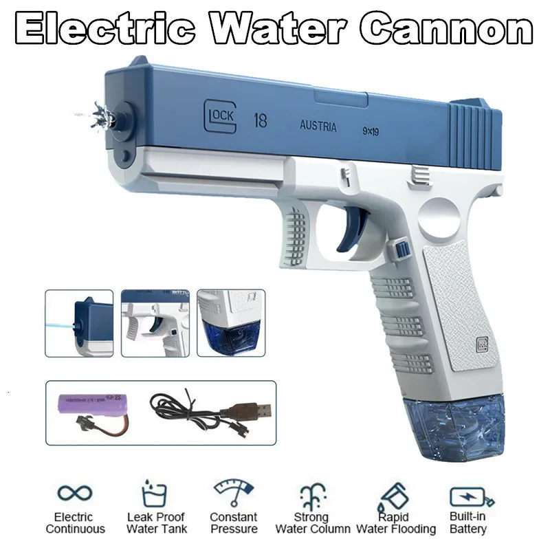 Gun Toys Glock Glock Water Water Pun الكاملة للمسدس التلقائي الصيف في الهواء الطلق ألعاب Water Gun For Kids 230704