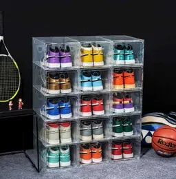 3PCS Clear Plastic Shoebox Sneakers Basketball Sports Shoes Storage Box Dustproof Hightops Organizer Combination Shoes Cabinets X9347151