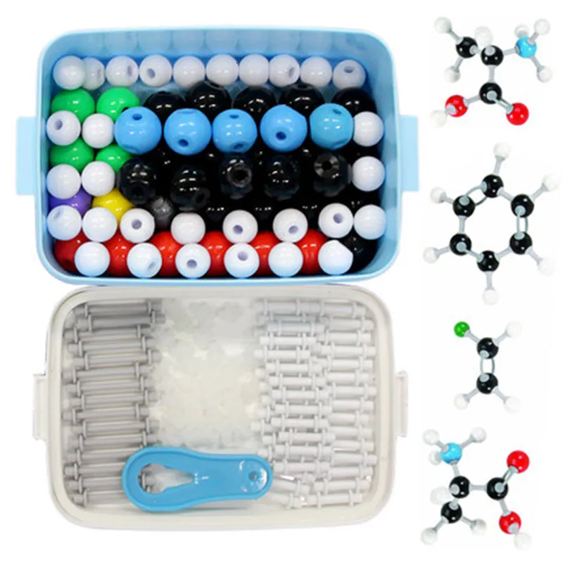 الإمدادات المدرسية المكتبية الأخرى 155 Atom Organic Chemical Model Model Kit Molecistry Molecules Dechancles Experience Experience 230703