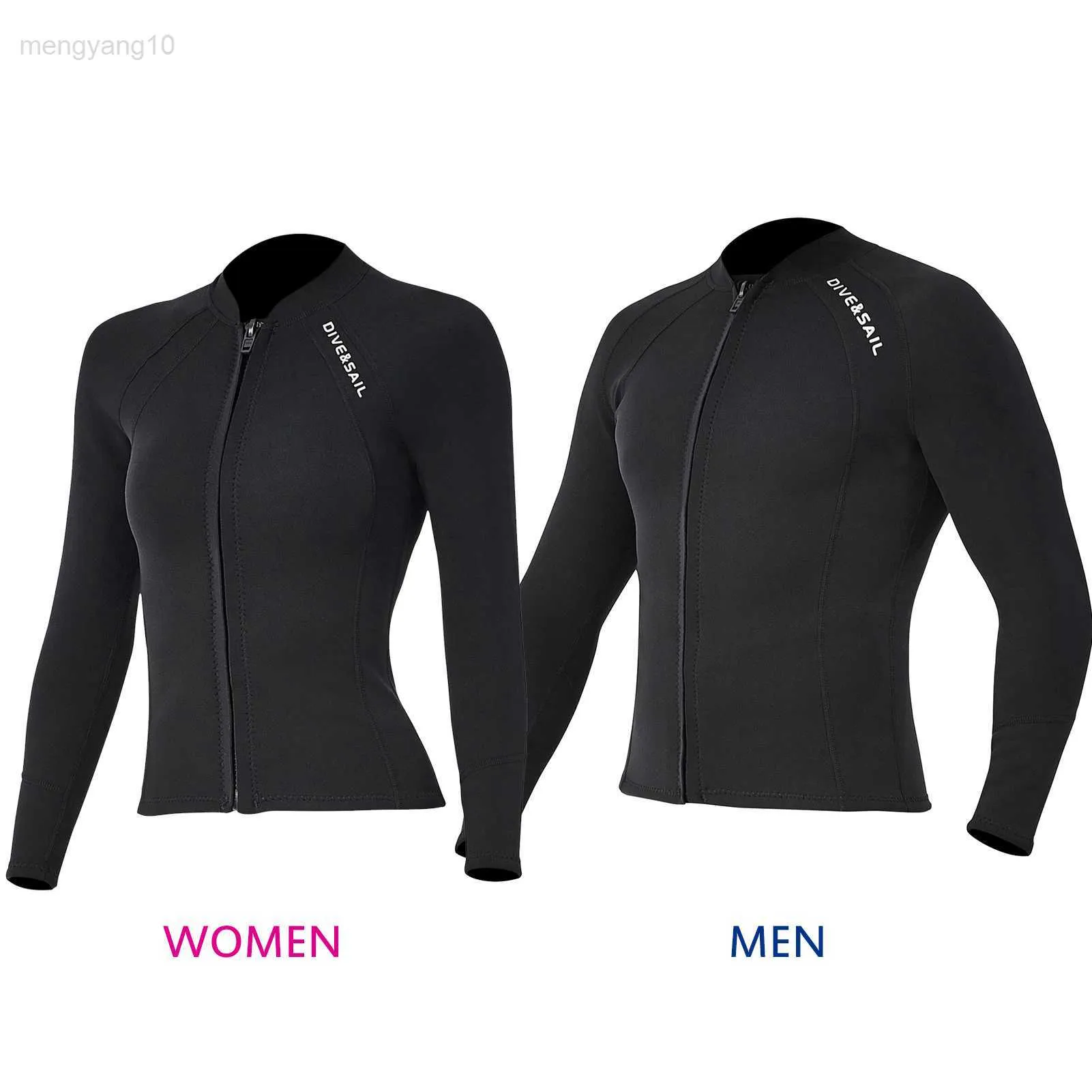 Mute Mute Stagne 2mm Neoprene Uomo Donna Diving Top con Cerniera Frontale Mute Giacca Maniche Lunghe Muta Top per Snorkeling Scuba Diving Surf HKD230704