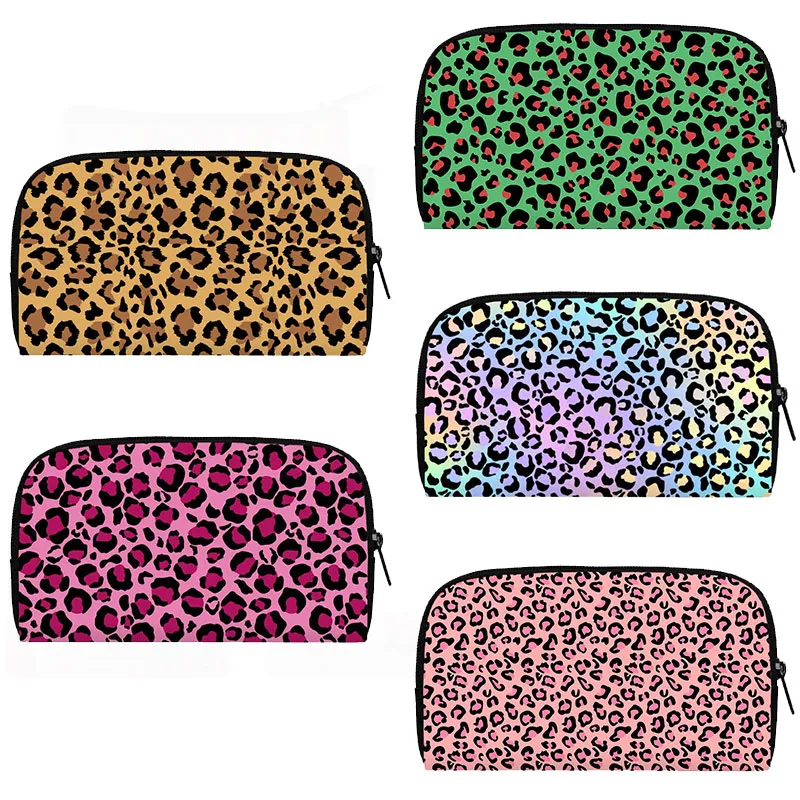 Leopard Printed Wallet Women Men Fashion Purses Phone Lipstick Holder Money Coin Bag Long Holder Bags Ladies Clutch Gift