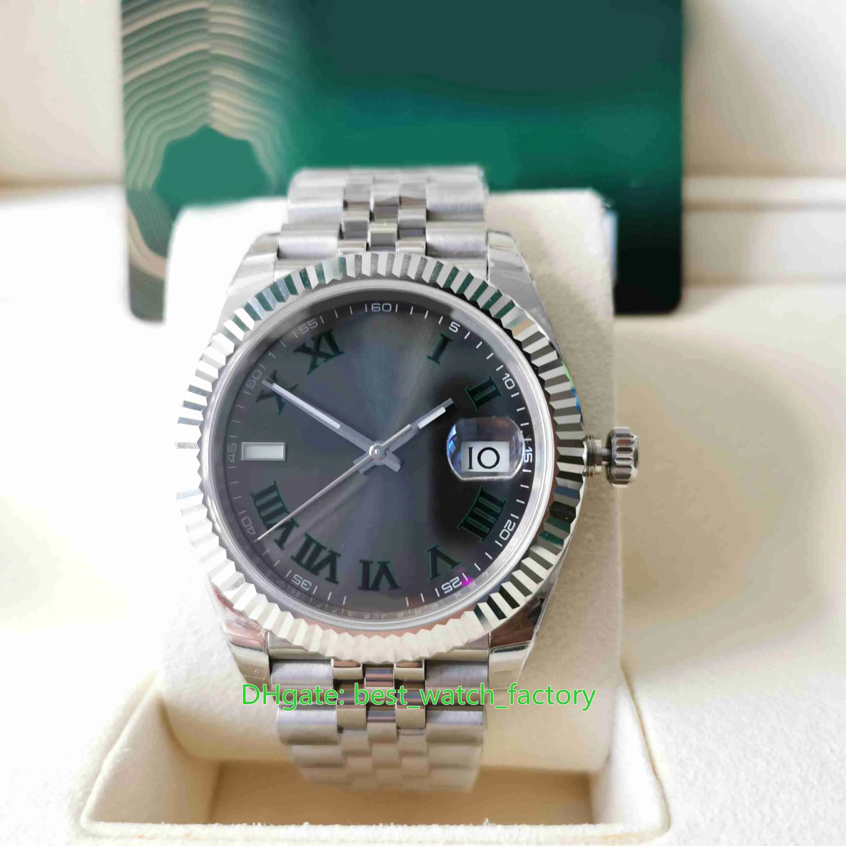 EW Factory MENS Watch Super Quality 41mm 126334 Prezydent Wimbledon Sapphire Luminova Watches 904L Stal Cal 3235 MOMANI252K