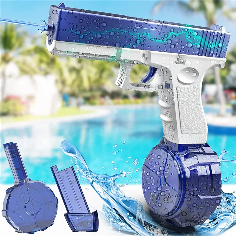 Pistolet-zabawki elektryczny pistolet na wodę pistolet Glock w pełni automatyczne strzelanie zabawki impreza na plaży na świeżym powietrzu woda basen walka zabawka dla dzieci dorosły 230703