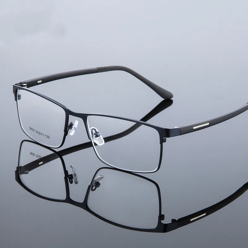 Sunglasses Frames Alloy Eyeglasses Frame Men Thin Metal Square Myopia Prescription Full Optical Glasses Eyewear Eye 230704