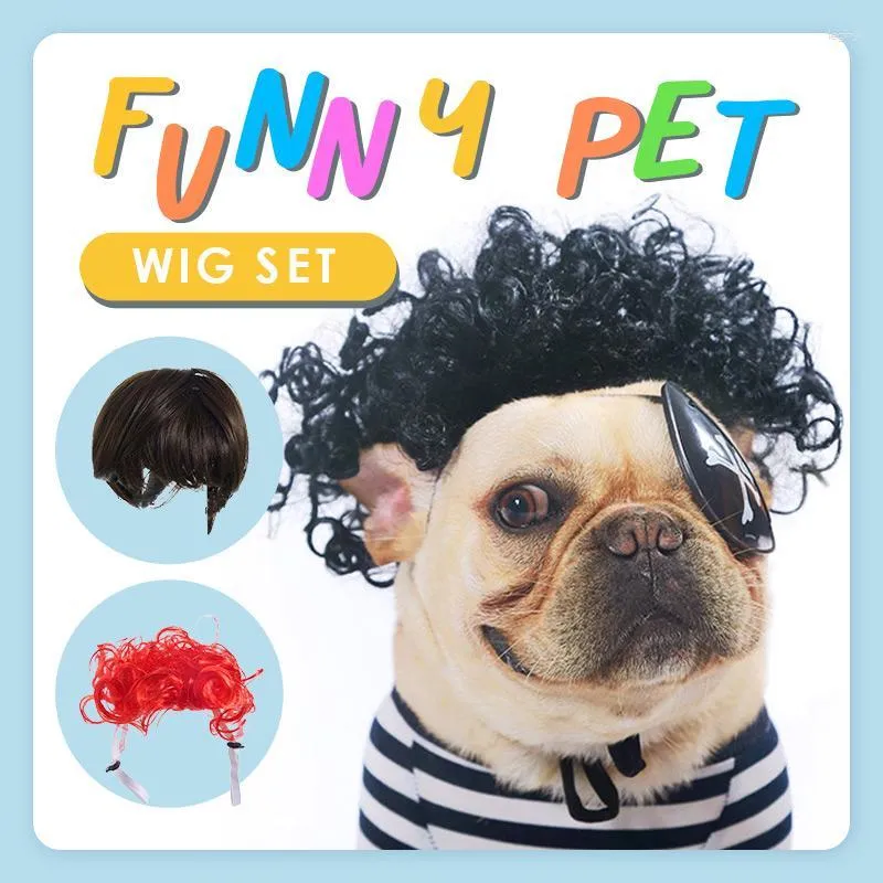 Cat Costumes Pet Wig Cosplay Props Dog Cross-Dressing Hair Set Pography Funny Head Accessories Prank Supplies Drop