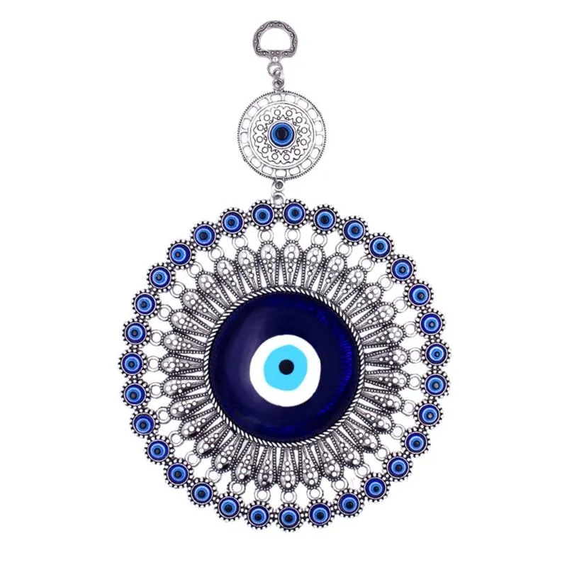 Zasłony Turkish Blue Evil Eye Decor Wiszący Wisid Amulety Ozdób Klucz pierścień domowy ogród ochrona błogosławieństwa Lucky Gift