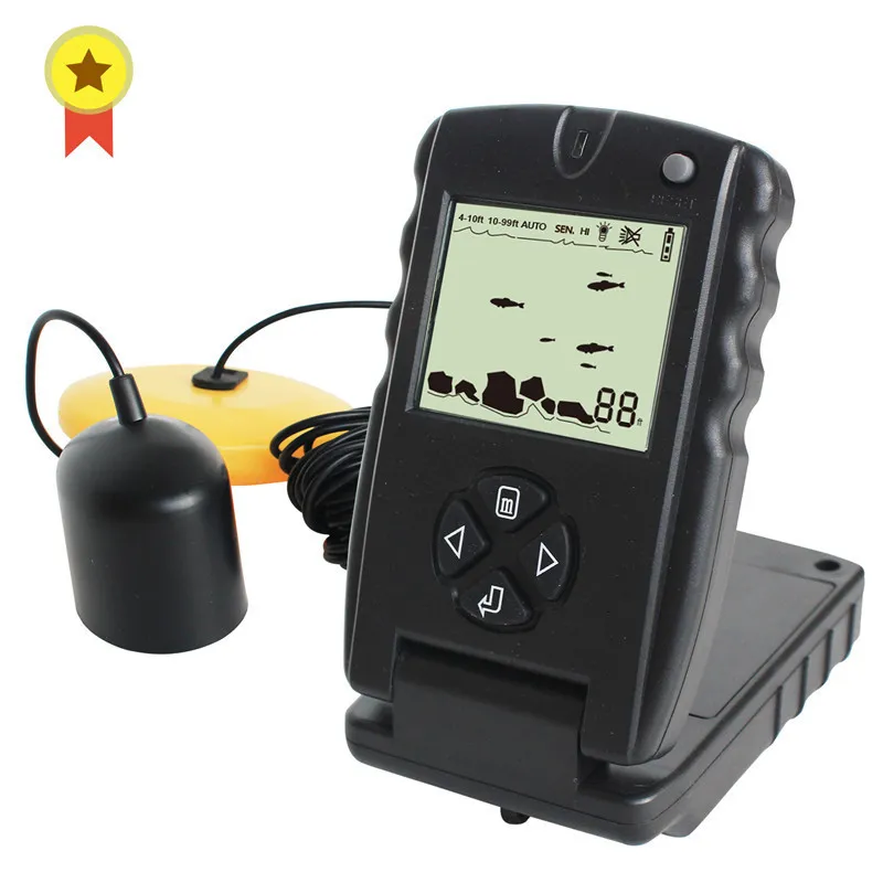 Fish Finder Russian Manual 100ft Portable Sonar Finders Fishing lure Echo Sounder FF717 230704