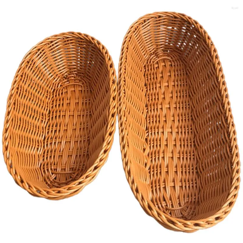 Dinnerware Sets 2 Pcs Fruit Basket Plastic Home Household Egg Baskets Holders Multi-use Reusable Sundries Bandejas Para Comida