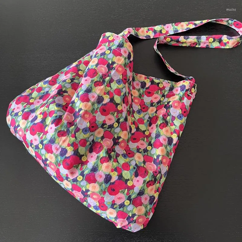 Вечерние сумки тонкие хлопковые женские цветочные мешки на плечах винтажные цветочные дамы путешествуют повседневные тота