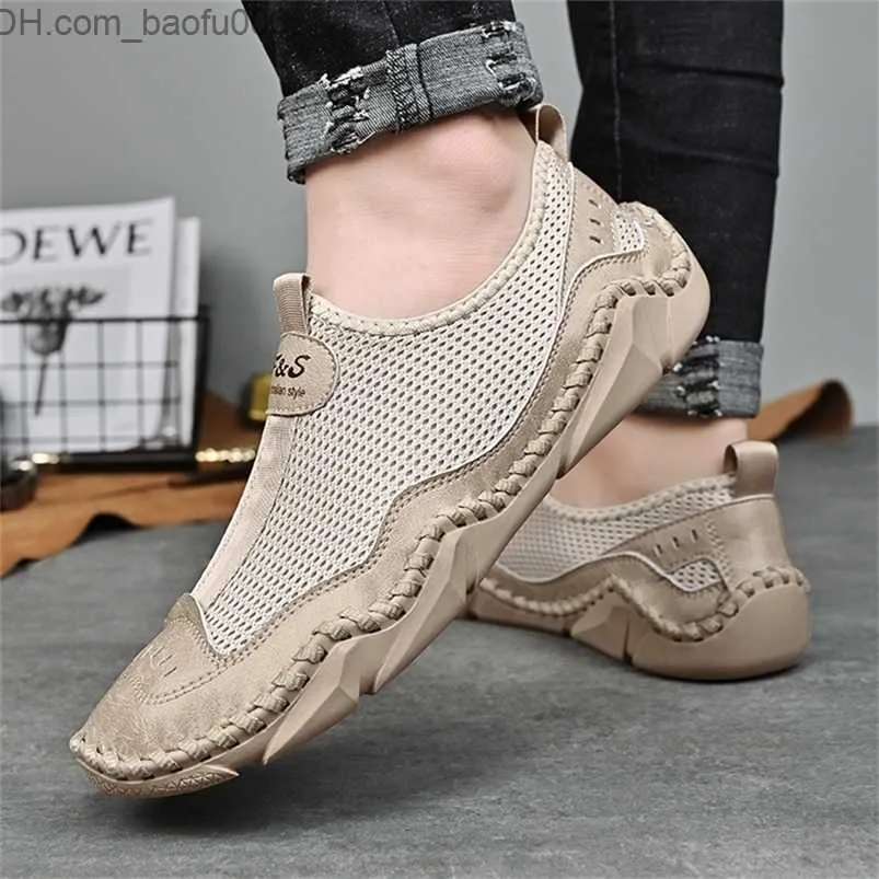 Dress Shoes Dress Shoes Men Casual Slipon Summer Sneakers Breathable s Loafers Moccasins Luxury Brand Mesh s Low Big Size 3848 Z230704