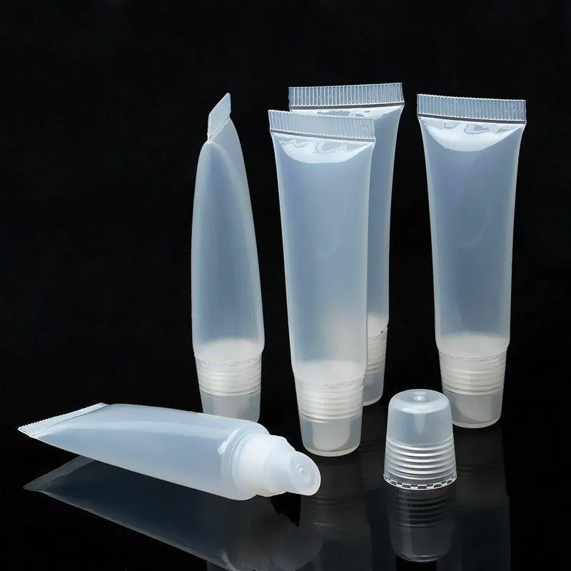 10ml 15ml 20ml Empty Lip Gloss Plumbing Hose Lip Balm Tube Squeeze Bottle Container Plastic Tube Lip Gloss Tube Cosmetic Container F201 Okwu