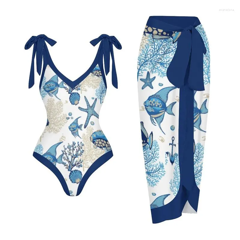 Women's Swimwear One Piece Swimsuit For Women Beachwear Ladies 2023 1 Print Beach Dress Suit Polyester Biquini Bathing Whole Bikini Lady's
