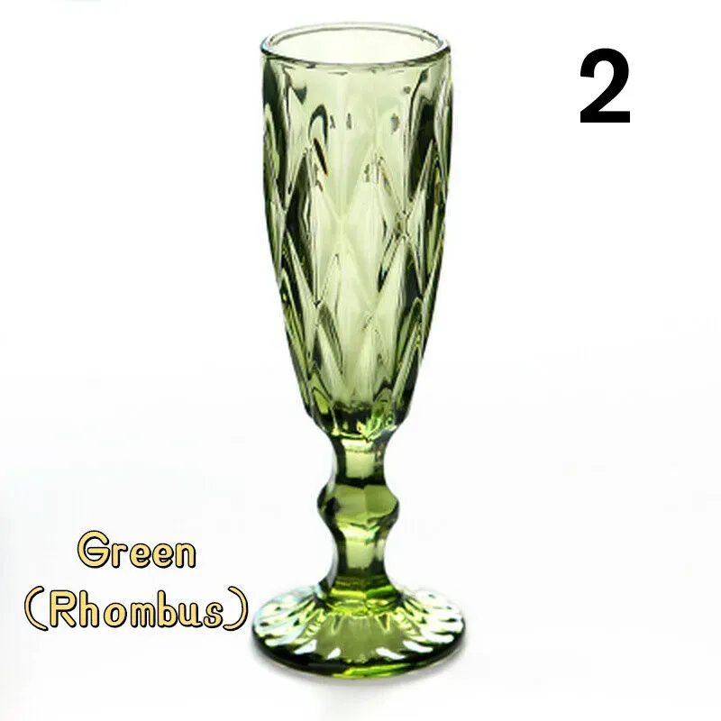 150ml Vintage Embossed Red Wine Glass Goblet Red Wine Juice Cups Wedding Party Champagne Flutes Goblet For Bar Restaurant Home JN02