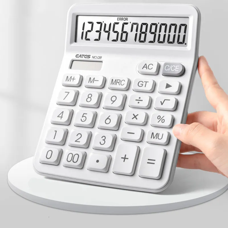 Calculatrices Calculatrice d'entreprise simple Affichage à 12 chiffres Grand écran Calculatrice à double alimentation Comptabilité des étudiants Calculatrice de bureau 230703