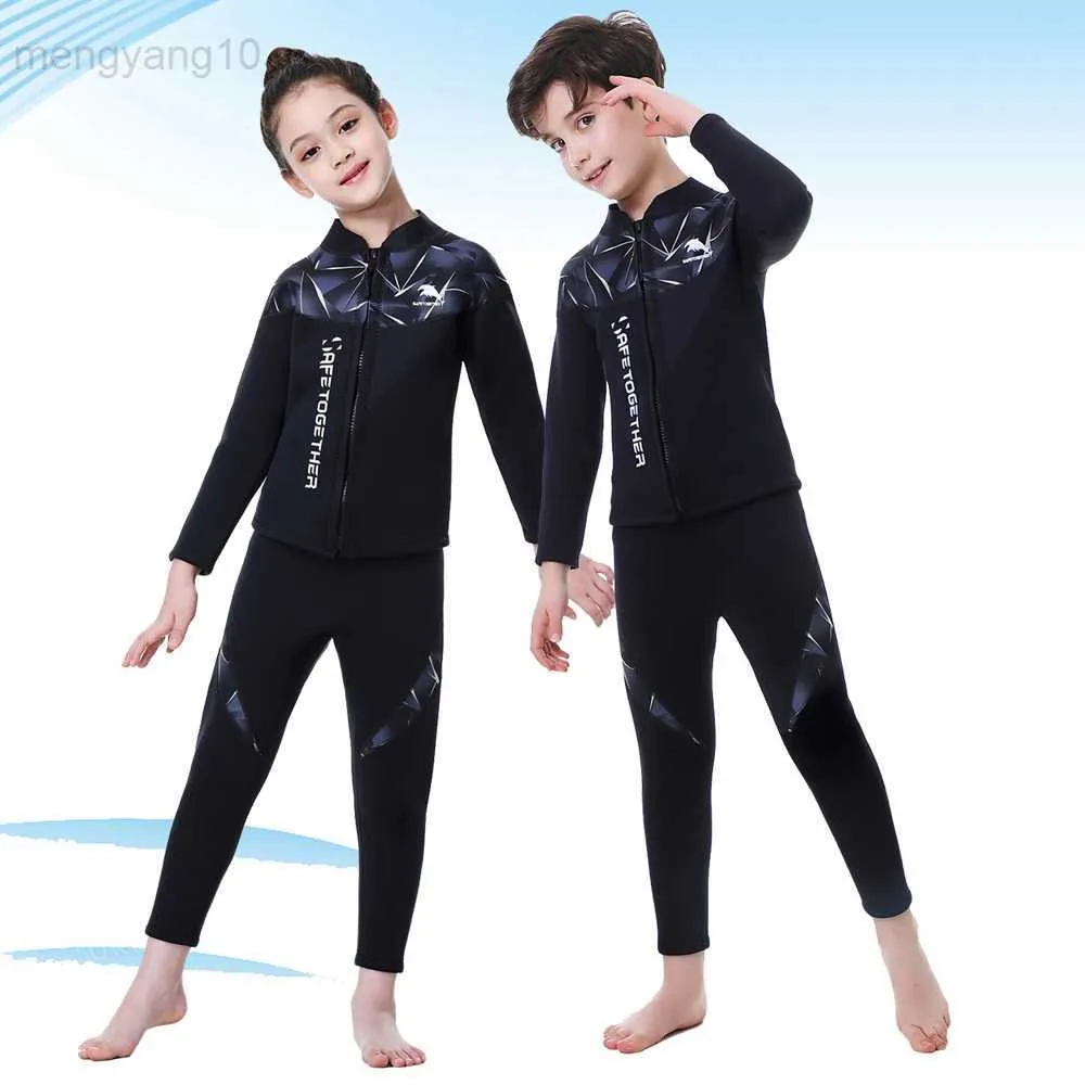 Little Surprise Box Kids Dive 2-Piece Neoprene Swimsuit with Jacket & Shorts main image 1