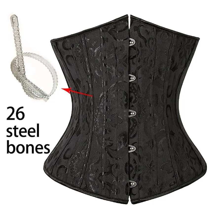 26 Çelik Kemikler Seksi Kontrol Underbust Corsets Bustiers Bel Cincher Corselet Vücut şekillendirici 9083257v