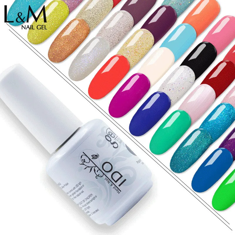 Gel pour les ongles IDO 12 PCS/LOT Gel Vernis à Ongles Semi Permanent Gellack Nail Art Salon 290 Couleurs Paillettes 15 ML UV LED Gel Vernis 230703