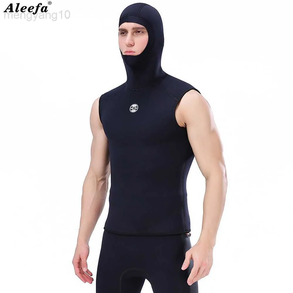 Wetsuits Drysuits Slinx 3MM neoprene masculino colete com capuz roupa de mergulho mergulho livre HKD230704