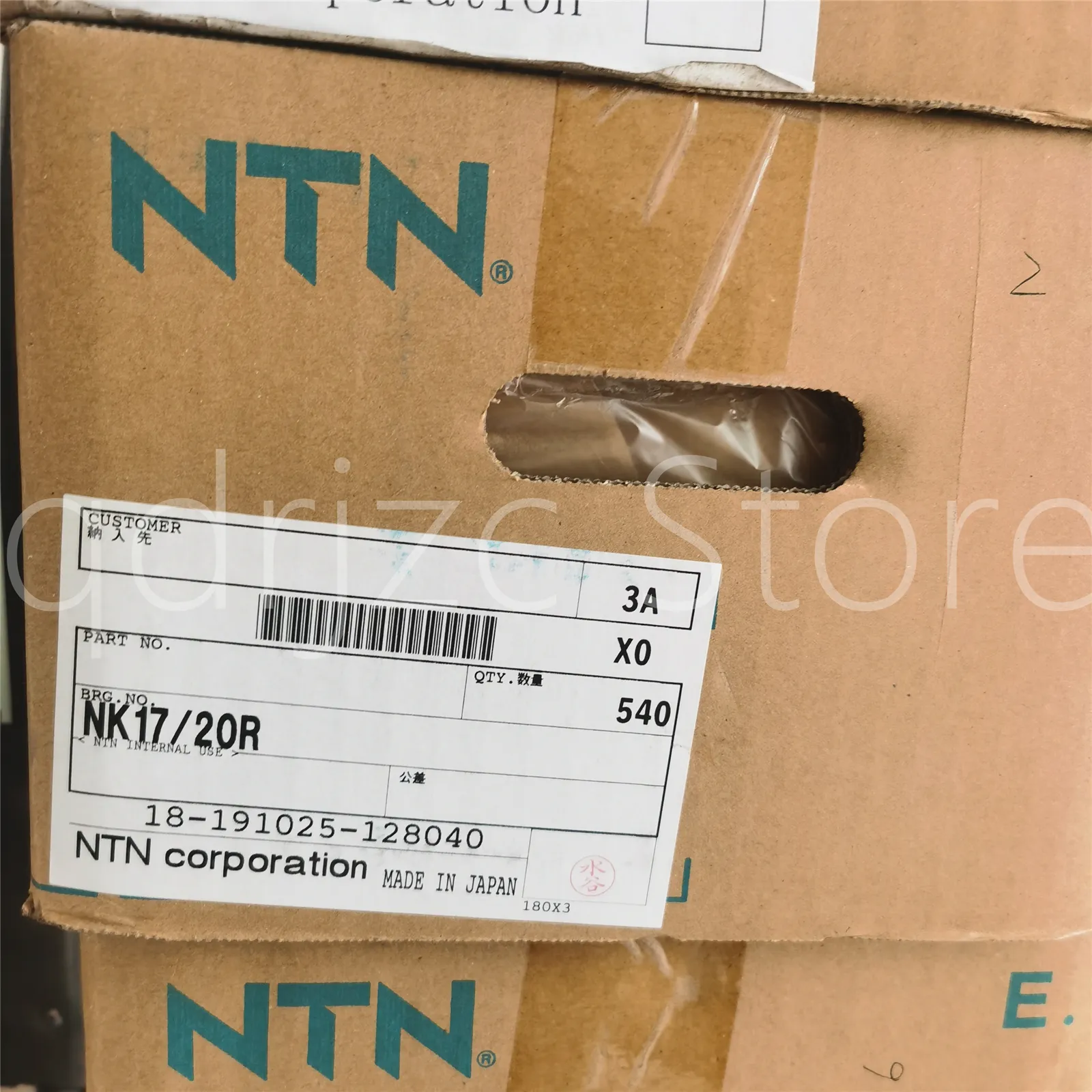 1 cuscinetto a rullini NTN NK17/20R = NK17/20-XL TAF172520OG RNA172520 con scanalatura olio foro olio 17mm 25mm 20mm