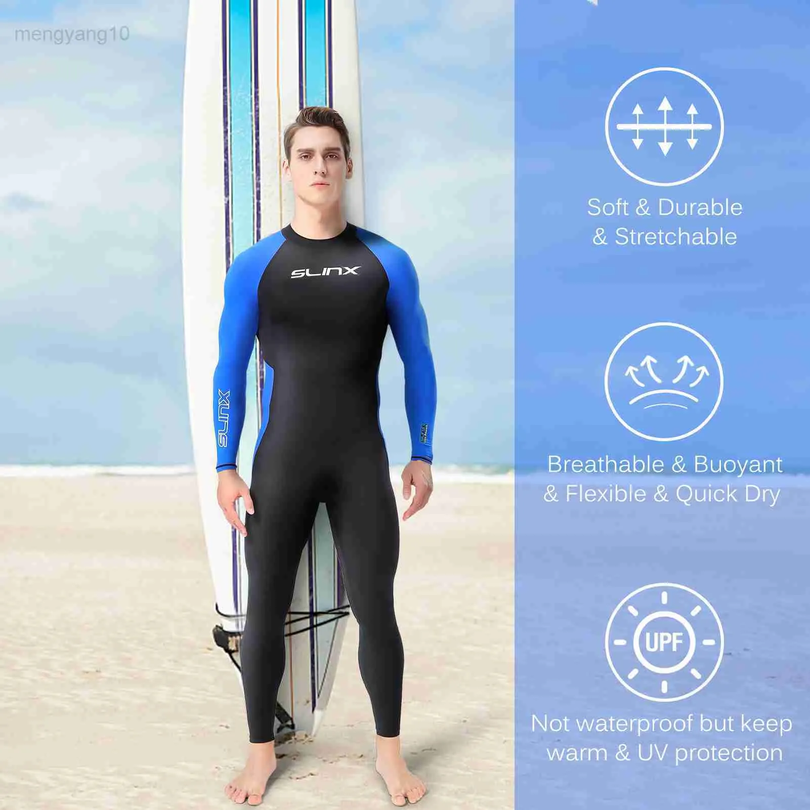 Wetsuits Drysuits Men Full Body Wet Sleeves Long Swim Suit Summer Swimming Scuba Snorkeling Surfing Swimsuit Equipment HKD230704