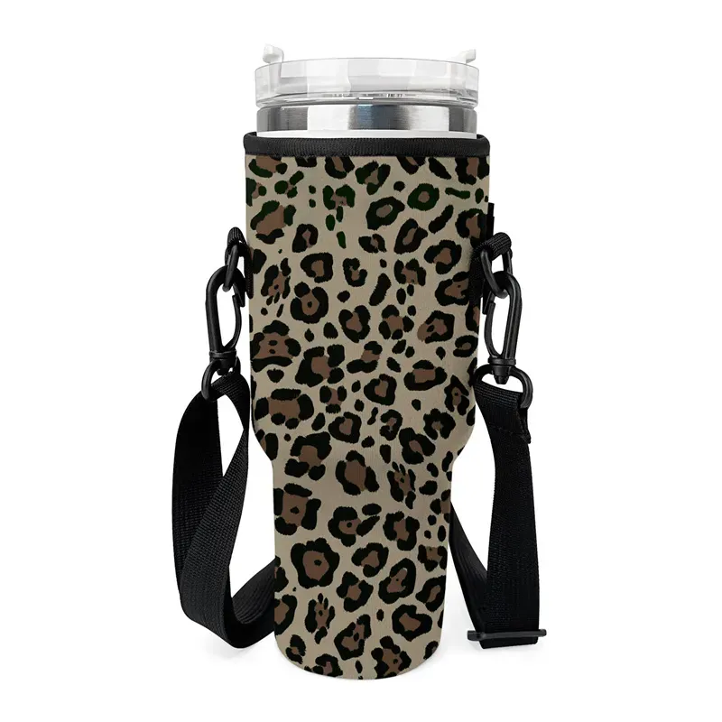 40oz Cup Neoprene Sleeve Cover 40oz Vacuum Water Bottle Holder With Adjustable Shoulder Strap I0703