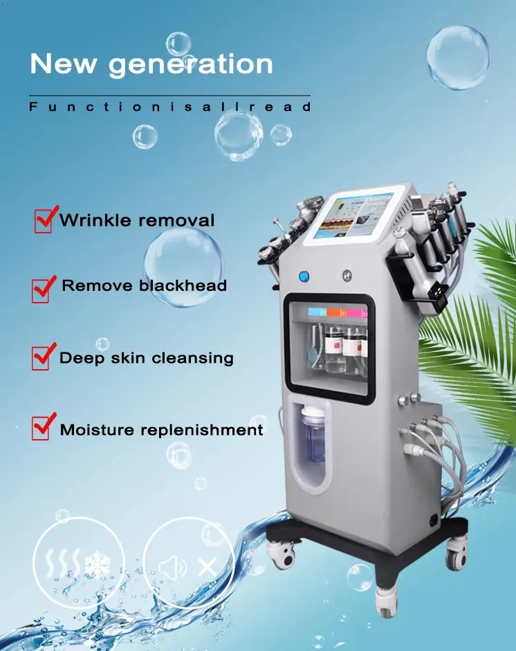 New 12 in 1 Beauty Salon Facial Care Machine Hydra dermabrasion machine Oxgen Facial Beauty Machines