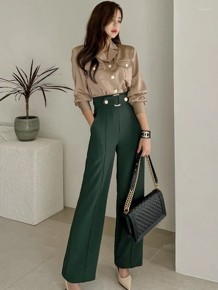 Womens Two Piece Pants Spring Autumn 2 Outfits Women Formal