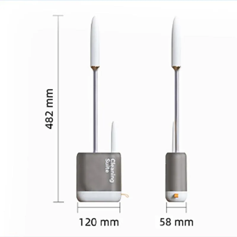 Porta scopino per WC in silicone 2 in 1 con supporto Suite per la pulizia della toilette Strumenti per la pulizia a parete per set di accessori per il bagno