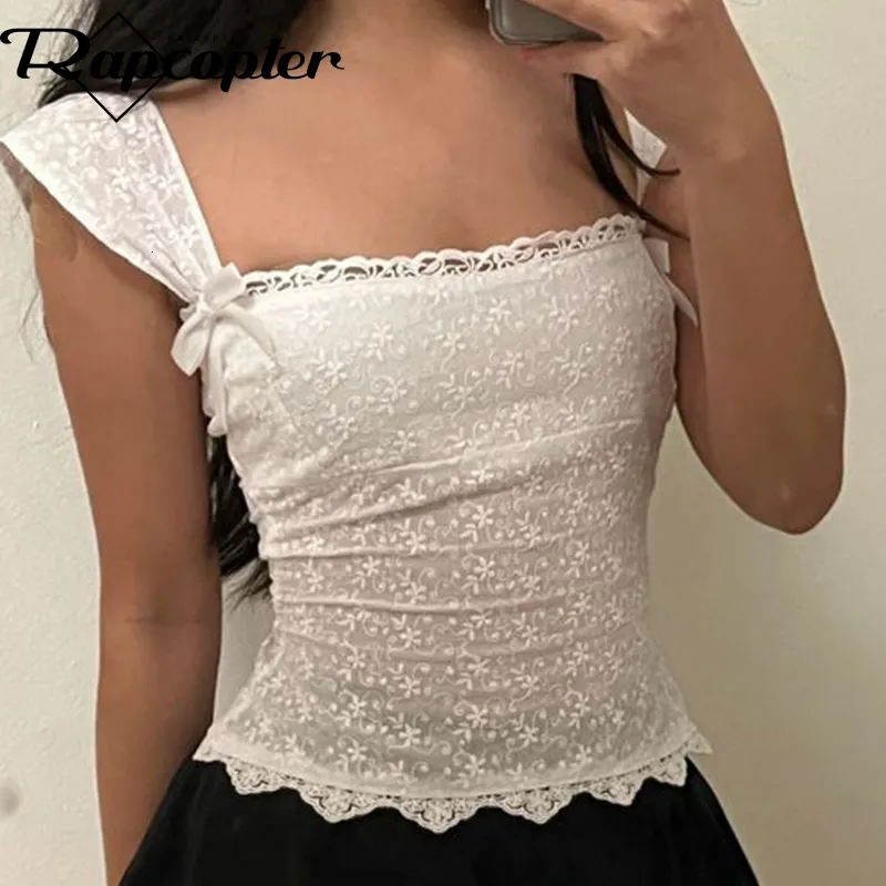 cute white lace crop tops