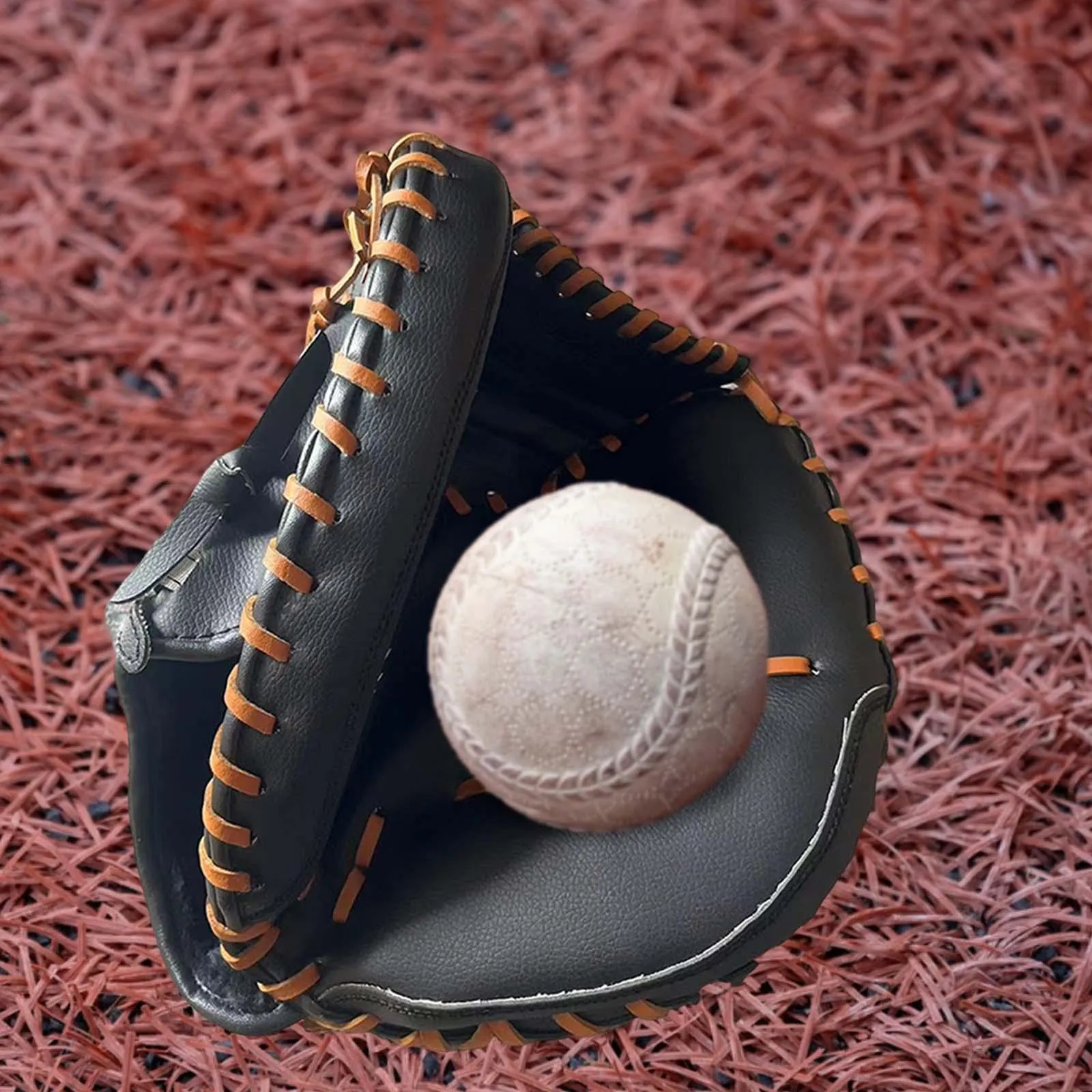 Guantes De Béisbol Y Softbol Para Jóvenes - Receptores Zurdos, PU Absorbeimpactos, Talla 11.5 Pulgadas (color Marrón)