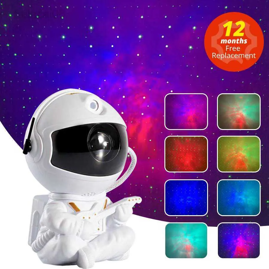 Luci NUOVO Astronauta Galassia Starry Proiettore Luce Star Sky Lampada da notte per camera da letto Decorazioni per la casa Regalo di compleanno per bambini HKD230704