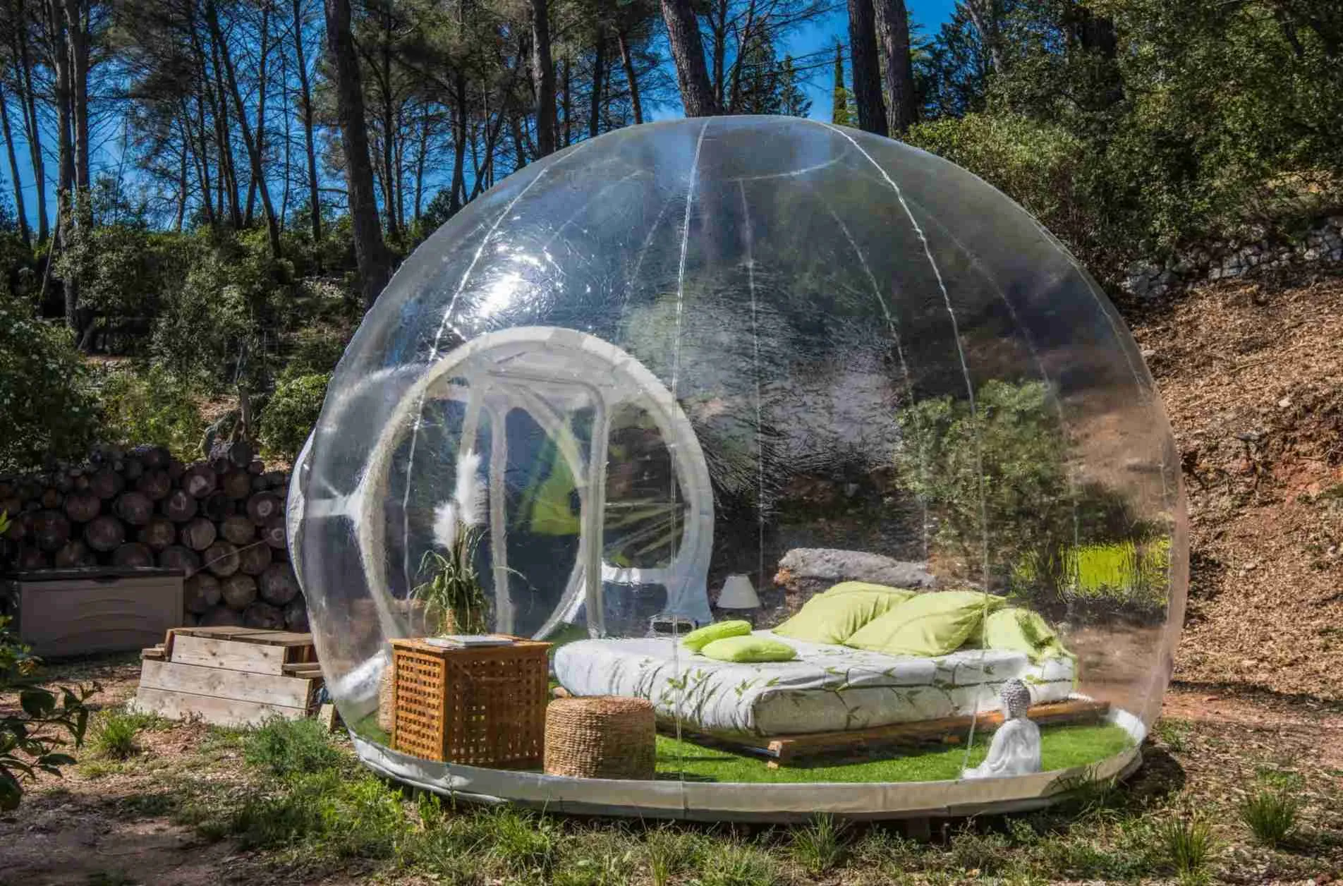 Free Blower Inflatable Bubble House 4M Dia Bubble Hotel For Outdoor Camping Transparent Igloo Tent Bubble Tree Dome Tent House
