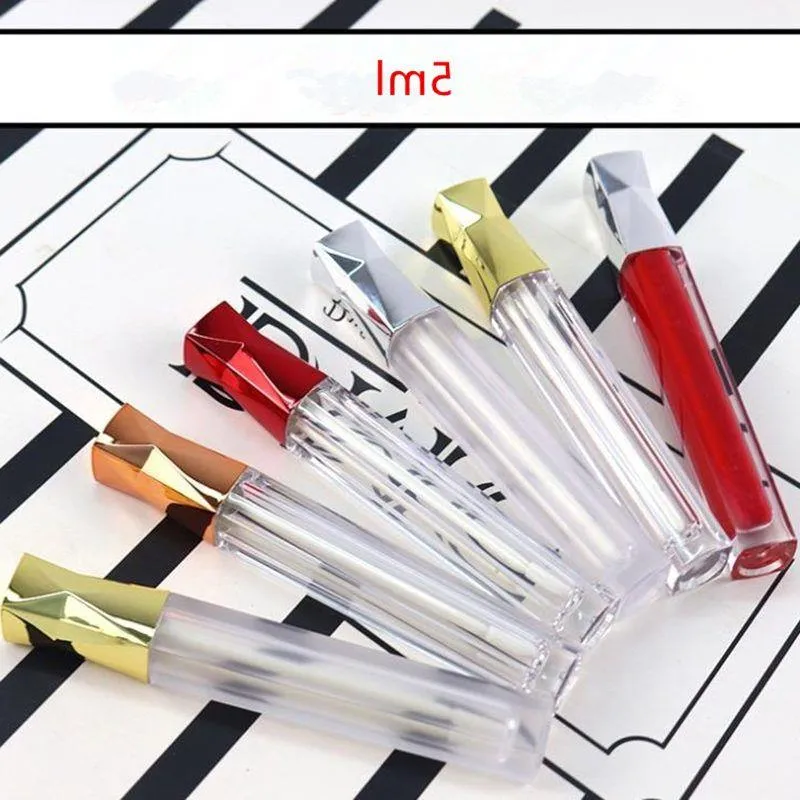 5 ml läppglansflaska tom kosmetisk läppolja påfyllningsbar tub flytande läppstift förvaringsbehållare Snabb frakt F2903 Roeel