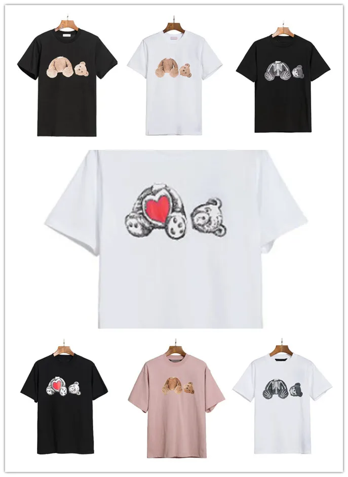 Designer T-shirt för män Lyxigt märke Klädmärke Halshuggning Bear Alphabet Mode bomull med korta ärmar trendiga T-shirt toppar för män och kvinnor