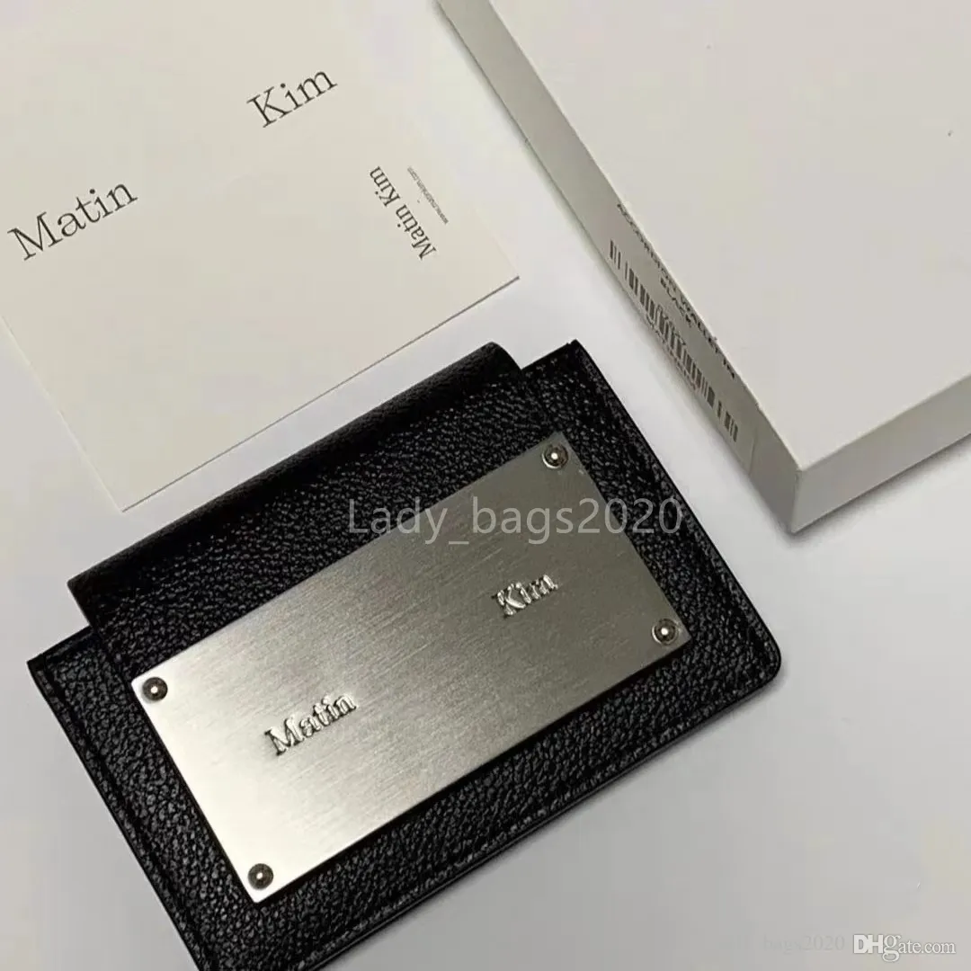 Matin Kim 지갑 디자이너 가방 Matinkim 카드 홀더 가방 고급 카드 홀더 클래식 미니 간단한 실용 지갑 가죽 클러치 가방 여성 남성 지갑
