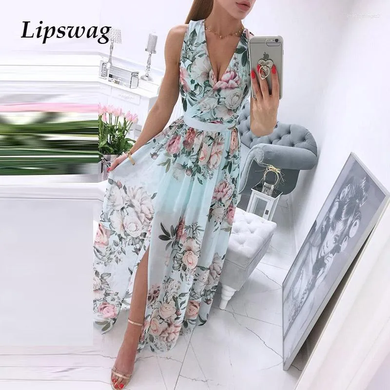 Vestidos Casuales Vestido De Verano Mujer 2023 Moda Estampado Cintura  Floral Ropa Larga Para Mujer Elegante Y Bonita Para Mujer De 31,3 €