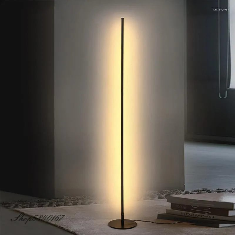 Floor Lamps Modern Strip Lamp Led Lights Simple Standing For Living Room Bedroom Art Decor Tall Lighting Corner