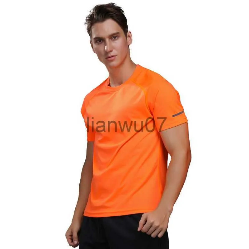 Męskie koszulki oddychające koszulki z krótkim rękawem męskie do biegania koszulka fitness szybkoschnąca koszulka piłkarska solidne koszulki sportowe kulturystyka koszule treningowe J230705