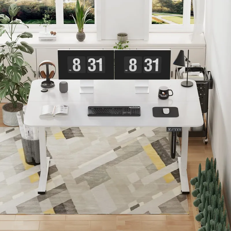 White 55 cheap inch desk