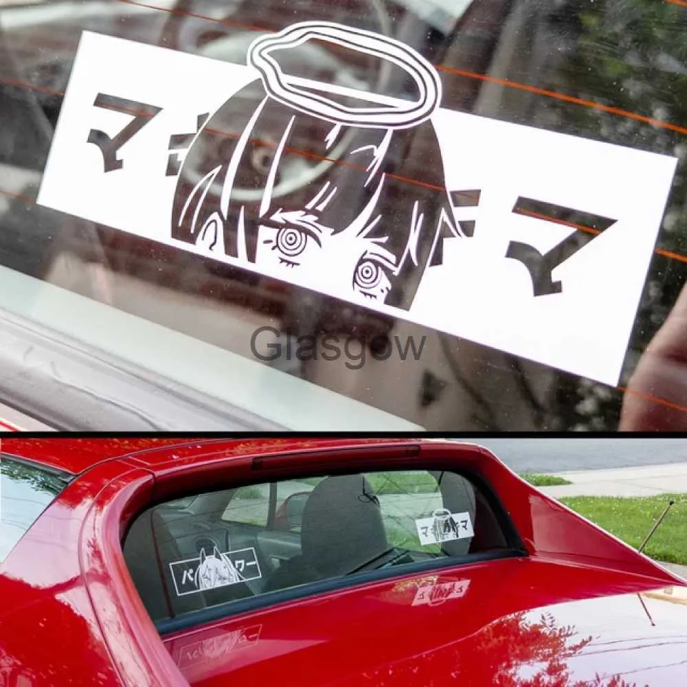 Naklejki samochodowe Anime winylowa naklejka samochodowa JDM śliczna DieCut naklejka na samochód WindowDoorBumper wodoodporne akcesoria do dekoracji Colorfast x0705