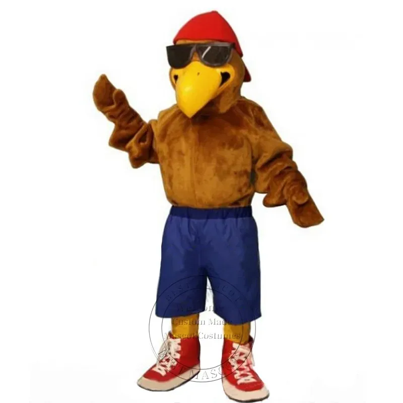 Erwachsene Größe Falcon Hawk Maskottchen Karnevalskostüm Cartoon-Thema Kostüm Geburtstagsfeier Ganzkörper-Requisiten-Outfit