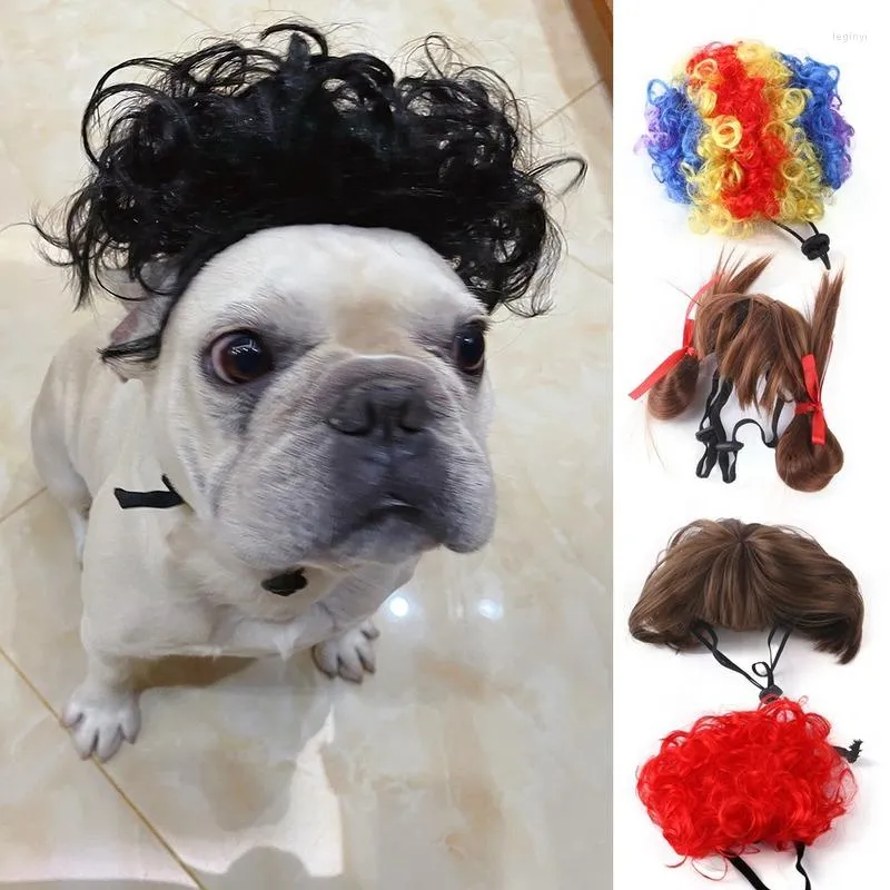 Hond Kleding Huisdier Pruiken Cosplay Props COS Grappige Honden Katten Cross-Dressing Haar Hoed Hoofd Accessoires Voor Halloowen kerst Huisdieren Levert