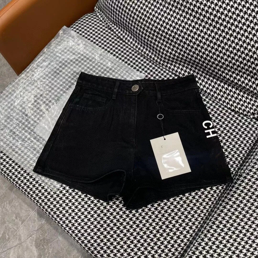 Kvalitet mode kvinnors jeans sommar hög midja kvinnor denim vintage streetwear rippade korta jeans hål kvinnliga casual shorts svart vit s-l t10