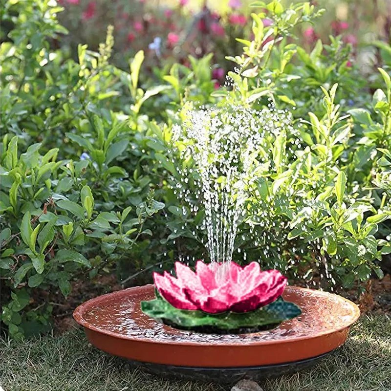 Décorations de jardin fontaine d'eau flottante bain d'oiseaux Lotus paysage aquatique solaire pour réservoir de poissons décoration de piscine 230704