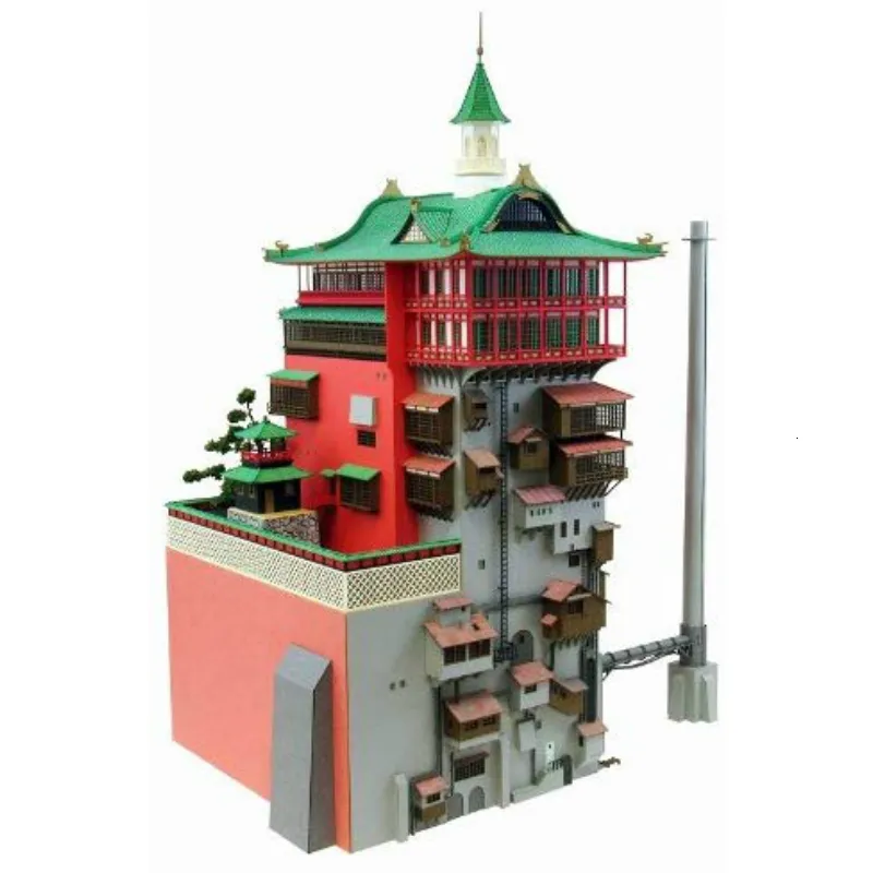 3D Puzzles Spirited Aburaya Bathouse Yubaba Kağıt Modeli Montaj Papercraft Bulmaca Eğitim Çocuk Oyuncak Anime Totoro Doğum Günü Hediyesi 230704