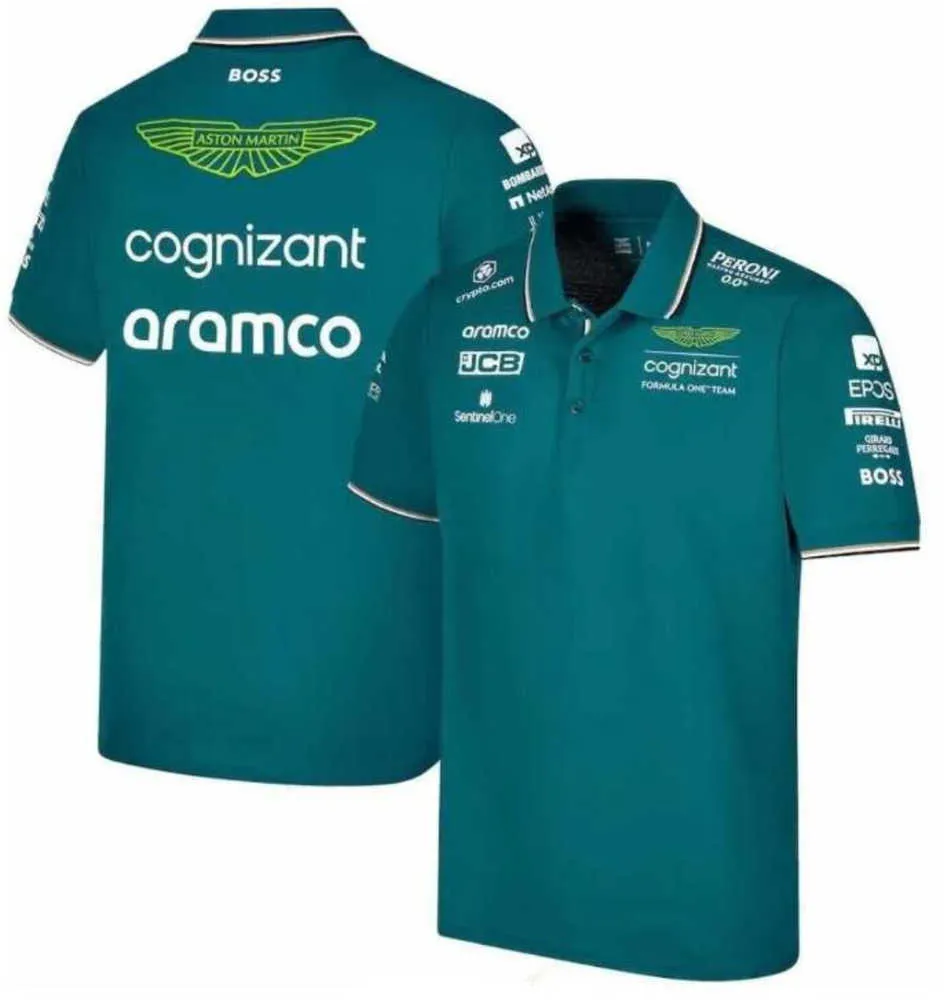 Męskie koszulki polo 2023 Aston Martin Aramco Cognizant F1 Oficjalna koszulka polo zespołu Letnia męska casualowa, szybkoschnąca koszulka z krótkim rękawem Rozmiar S-5XL Letnia koszulka Casual style