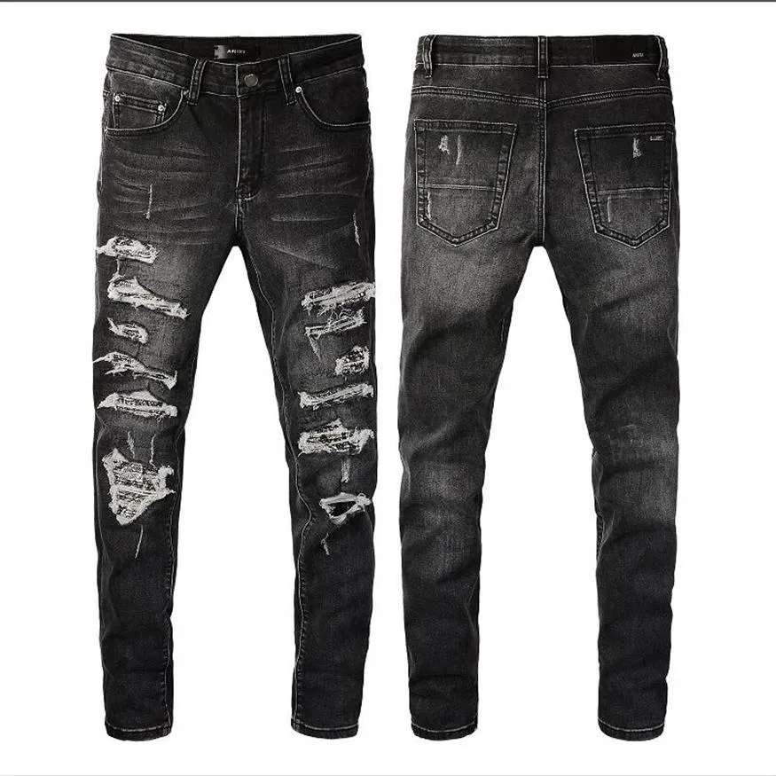 20SS Jeans Masculino Designer Desgastado Rasgado Biker Ajuste Justo Jeans de Motocicleta Para Homens Jeans Moda de Alta Qualidade Calças Masculinas para homm273B