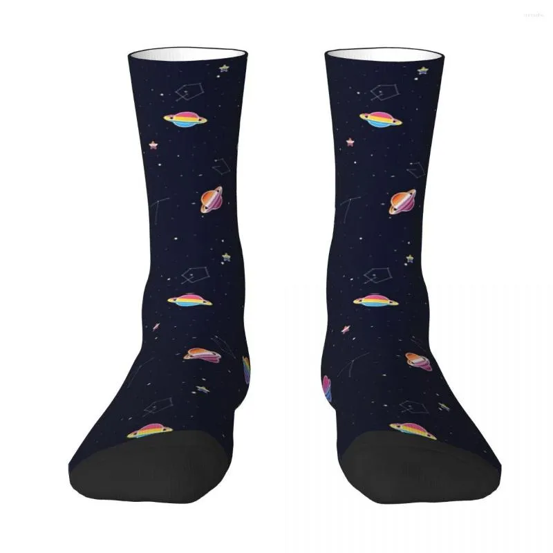 Skarpety męskie LGBTQ Pride Planets Stars In Space Pattern Adult Unisex Men Women