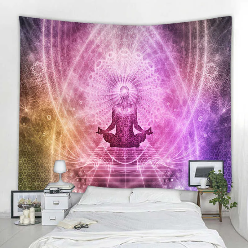 Tapices Yoga Decoración Del Bosque Tapiz Hippie Tapiz De Pared Decoración De La Pared Tapiz Dormitorio Tapiz De Pared