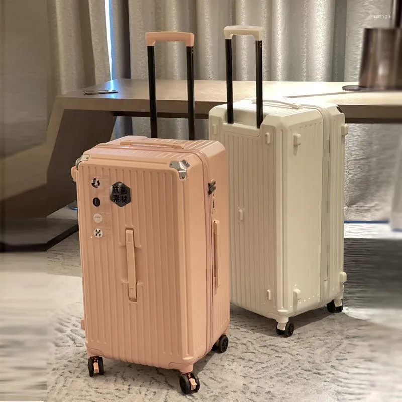 Bavullar Büyük Boyut Bagaj Seyahat Bavulu ile Spinner Tekerlek 24/26/28 İnç Kapasite Tasarımcısı